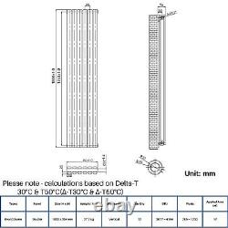 Meykoers Vertical Radiator Designer Flat Panel Oval Column 1800 1600 Tall Rads