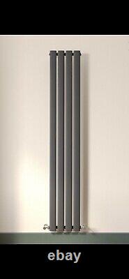 Milano Alpha Anthracite vertical designer radiator