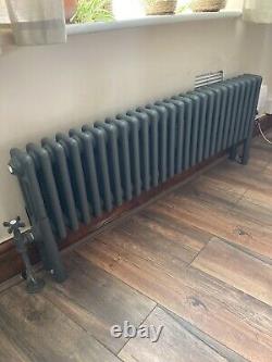 Milano Windsor Horizontal Triple Column Traditional Cast Iron Style Radiator