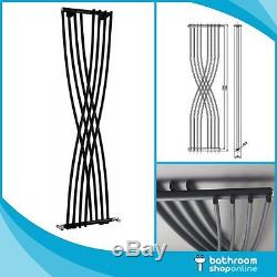 Modern Designer Black Column Radiators Vertical Central Heating Panel