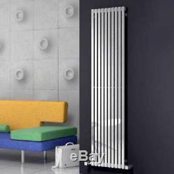 Modern Designer Brushed Stainless Steel Vertical Radiator Central Heating Reina