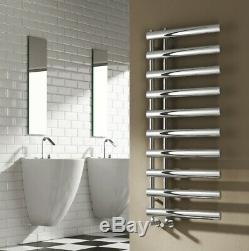 Modern Designer Chrome Straight Heated Towel Warmer Rail Bathroom Radiator Reina