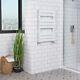 Modern Designer Flat Panel White Heated Bathroom Toilet Towel Rail Radiator