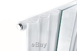 Modern Designer Vertical Oval Column White Central Heating Radiator with Mirror