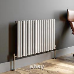 Modern Horizontal 600x1020mm Radiator Heater Single Panel Oval Tube Column White