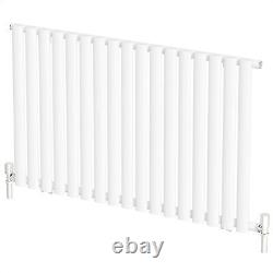 Modern Horizontal 600x1020mm Radiator Heater Single Panel Oval Tube Column White