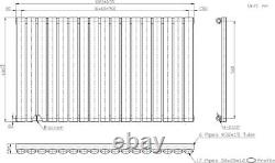 Modern Horizontal 600x1020mm Radiator Heater Single Panel Oval Tube Column White