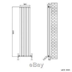Modern Vertical Oval Column Radiator Tall Upright Central Heating White