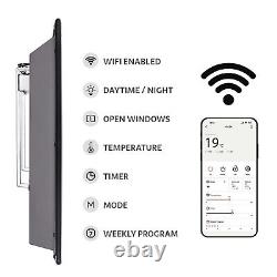 Mylek Slimline WIFI Radiator Panel Heater Electric Charcoal Grey ECO Wall Mount