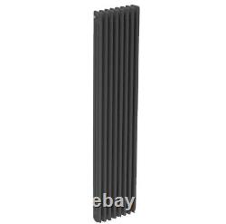 NEW 1800 x 468mm Anthracite Triple Panel Vertical Colosseum Traditional Radiator