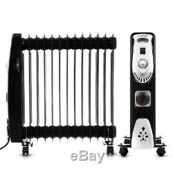 New 3kw 13 Fin Electric Portable Oil Filled Radiator Heater 3000w With Timer