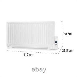 Oil Filled Radiator Heater Electric Radiator Thermostat LED Timer 1000 W White