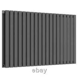 Oval Anthracite Grey Horizontal Radiator