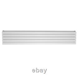 Pinta Horizontal Flat Panel Modern Column Designer Radiator White Single Double