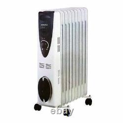 Portable 11 Fin 2kw Electric OIL FILLED RADIATOR Heater With Thermostat Control