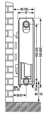 Prorad Type 21 Double Panel Compact Radiator 300 x 2000mm