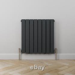 RadiLux Designer Radiator Horizontal Double Flat Panel Rad Anthracite 600x608mm