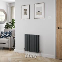 RadiLux Designer Radiator Horizontal Double Flat Panel Rad Anthracite 600x608mm