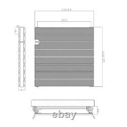 RadiLux Designer Radiator Horizontal Double Flat Panel Rad Anthracite 600x608mm