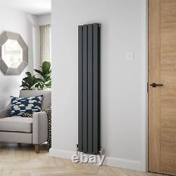 RadiLux Designer Radiator Vertical Double Flat Panel Rad Anthracite 1600x304mm