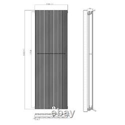 RadiLux Designer Radiator Vertical Double Flat Panel Rad White 1800x532mm