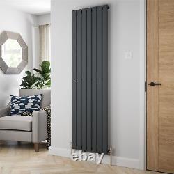 RadiLux Designer Radiator Vertical Single Flat Panel Rad Anthracite 1800x532mm