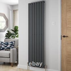 RadiLux Designer Radiator Vertical Single Flat Panel Rad Anthracite 1800x532mm