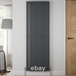 RadiLux Designer Radiator Vertical Single Flat Panel Rad Anthracite 1800x608mm