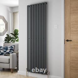 RadiLux Designer Radiator Vertical Single Flat Panel Rad Anthracite 1800x608mm