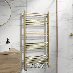 RadiLux Heated Towel Rail Brushed Brass 1200 x 600mm Flat