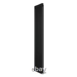 Radiator Designer Anthracite Grey Bathroom 2 Column Central Heating 1800x380mm