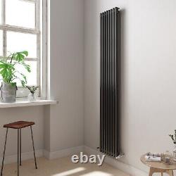 Radiator Designer Anthracite Grey Bathroom 2 Column Central Heating 1800x380mm