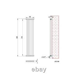 Radiator Designer Anthracite Grey Bathroom 2 Column Central Heating 1800x380mm