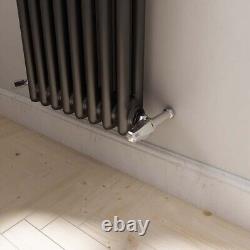 Radiator Designer Anthracite Grey Bathroom 2 Column Central Heating 1800x380mm