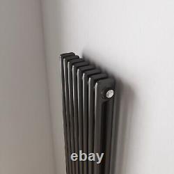 Radiator Designer Anthracite Grey Bathroom 2 Column Central Heating 1800x380mm