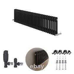 Radiator Horizontal 2 Column Traditional Central Heating Anthracite Grey Rad UK