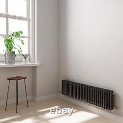 Radiator Horizontal 2 Column Traditional Central Heating Anthracite Grey Rad UK