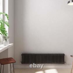 Radiator Horizontal 2 Column Traditional Central Heating Anthracite Grey Rad UK