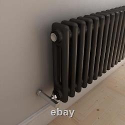 Radiator Horizontal 2 Column Traditional Central Heating Anthracite Grey Rad UK