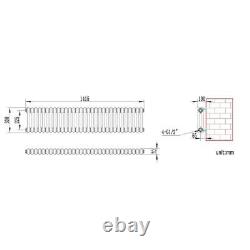 Radiator Horizontal 2 Column Traditional Central Heating Anthracite Grey Rad UK