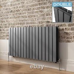 Radiator Horizontal Double Column Flat Panel Designer Anthracite 600x1216mm