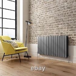 Radiator Horizontal Double Column Flat Panel Designer Anthracite 600x1216mm