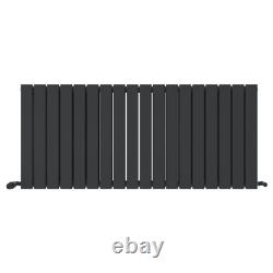 Radiator Horizontal Double Column Flat Panel Designer Anthracite 600x1368mm