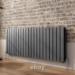 Radiator Horizontal Double Flat Panel Anthracite Grey Central Heating 600 x 1596