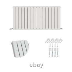 Radiator Horizontal Double Flat Panel Designer White Central Heating Rad UK