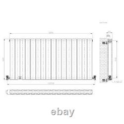 Radiator Horizontal Double Flat Panel Designer White Central Heating Rad UK