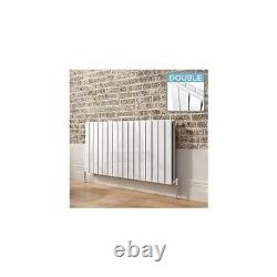 Radiator Horizontal Double Flat Panel Designer White Central Heating Rad UK