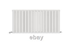 Radiator Horizontal Double Flat Panel Designer White Central Heating Rad UK