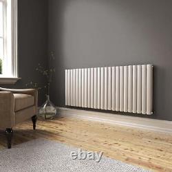 Radiator Horizontal Double Panel Oval Column Designer Central Heating White Rad