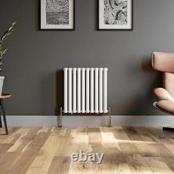 Radiator Horizontal Double Panel Oval Column White 600 x 1200mm Central Heating